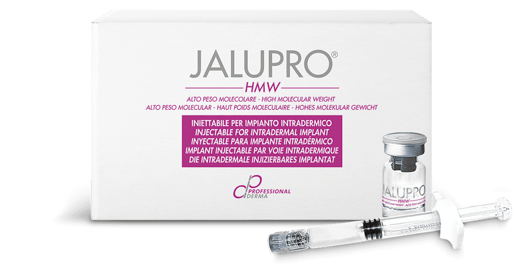 Jalupro HMW ürün kutusu ve enjektörü